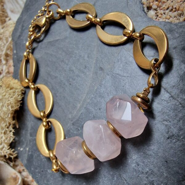 Bracelet "Rosé Cubique"